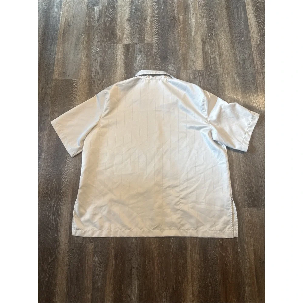 Jordan Brand Jumpman Stripe Short Sleeve Snap Button Up Shirt White Men's XL